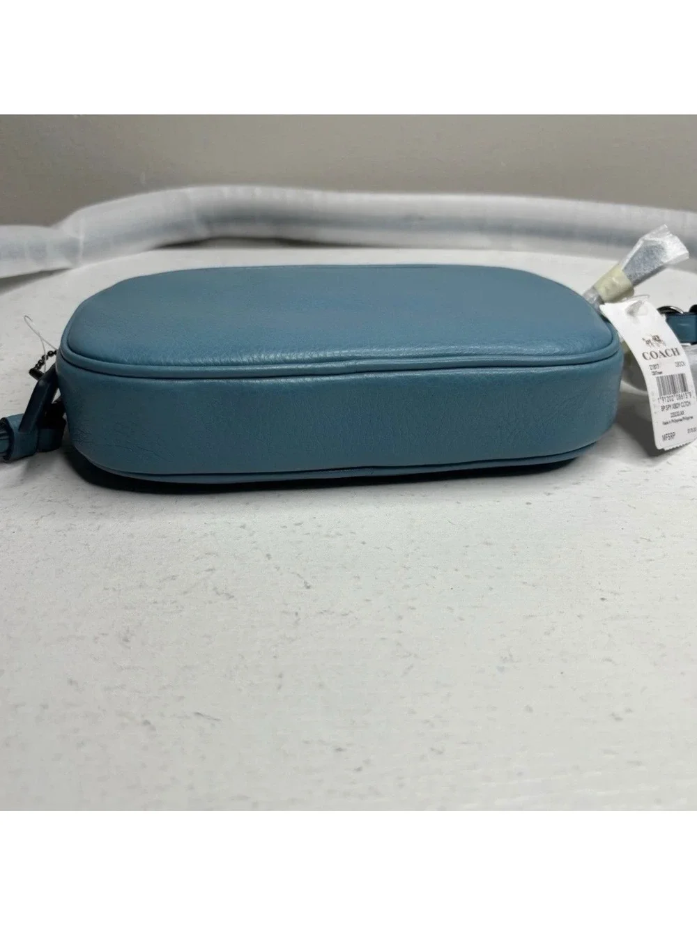 COACH x PEANUTS Snoopy Crossbody Shoulder Bag Blue Leather Woodstock NWT